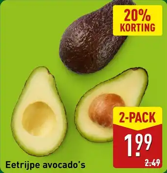 ALDI Eetrijpe avocado's aanbieding