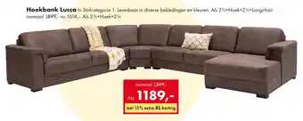 Woonsquare Hoekbank Lucca aanbieding