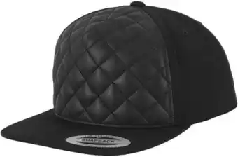 Amazon Urban Classics Flexfit - Diamond Quilted Snapback - Zwart, zwart, One size aanbieding