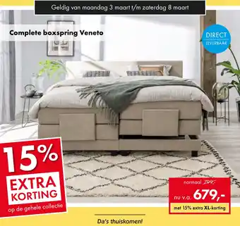 Woonsquare Complete boxspring Veneto aanbieding