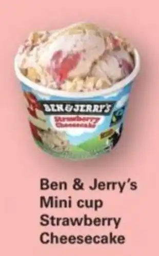 Sligro Ben & Jerry's Mini cup Strawberry Cheesecake aanbieding