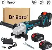 Bol.com Drillpro Haakse Slijpers - Slijptol - 800W Ø125mm - met 2 Accu - Blauw aanbieding