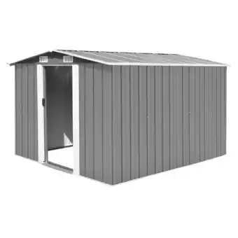 Praxis vidaXL Tuinschuur Grijs 257 x 298 x 178 cm tuingarage aanbieding