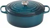 Bol.com Le Creuset Braadpan Ovaal Signature Deep Teal - ø 31 cm / 6.3 Liter aanbieding