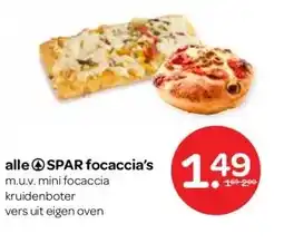 Spar SPAR focaccia's aanbieding