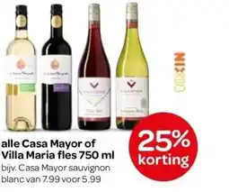 Spar alle Casa Mayor of Villa Maria fles 750 ml aanbieding