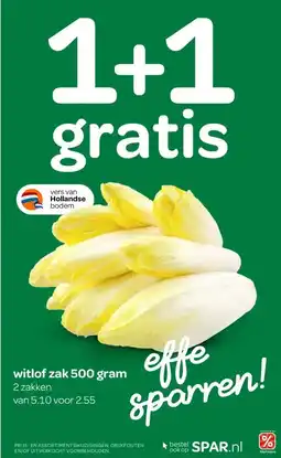 Spar witlof zak 500 gram aanbieding