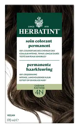 De Online Drogist Herbatint Permanente Haarkleuring 4N Kastanje aanbieding