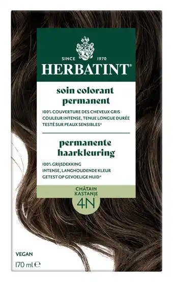 De Online Drogist Herbatint Permanente Haarkleuring 4N Kastanje aanbieding