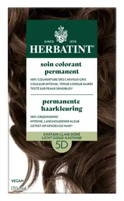 De Online Drogist Herbatint Permanente Haarkleuring 5D Licht Goud-Kastanje aanbieding