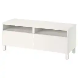 IKEA BestÅ Tv-meubel met lades, wit/lappviken/stubbarp wit, 120x42x48 cm aanbieding