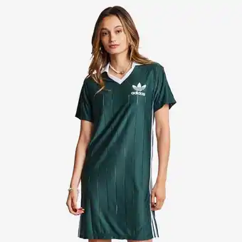 Foot Locker Adidas 3 Stripes Pinstripe Dames Jurken - Groen - Maat: 34/XS - Foot Locker aanbieding