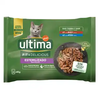 Zooplus 86 + 10 gratis! 96 x 85 g Ultima Cat - Sterilized: Rund en Tonijn aanbieding