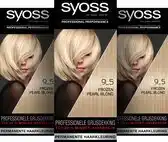 Bol.com Syoss - 9-5 Frozen Pearl Blond - Permanente haarverf - Haarkleuring - Voordeelverpakking - 3 stuks aanbieding