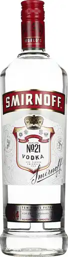 Drankdozijn Smirnoff Vodka 1LTR aanbieding