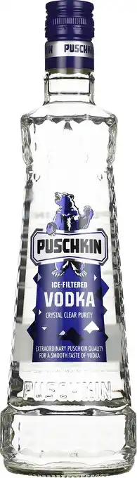 Drankdozijn Puschkin Vodka 70CL aanbieding