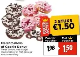 Vomar Voordeelmarkt Marshmallow of Cookie Donut aanbieding