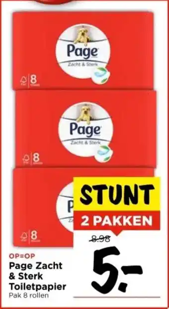 Vomar Voordeelmarkt Page Zacht & Sterk Toiletpapier aanbieding