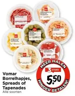 Vomar Voordeelmarkt Vomar Borrelhapjes, Spreads of Tapenades aanbieding