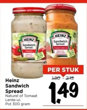 Vomar Voordeelmarkt Heinz Sandwich Spread aanbieding