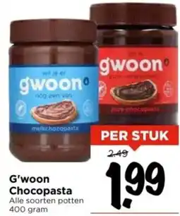 Vomar Voordeelmarkt G'woon Chocopasta aanbieding