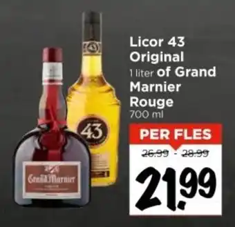 Vomar Voordeelmarkt Licor 43 Original of Grand Marnier Rouge aanbieding