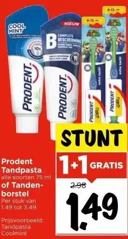 Vomar Voordeelmarkt Tandpasta alle soorten 75 ml of Tanden- borstel aanbieding