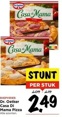 Vomar Voordeelmarkt DIEPVRIES Dr. Oetker Casa Di Mama Pizza aanbieding