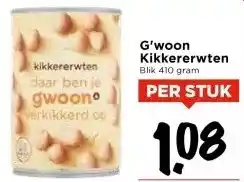 Vomar Voordeelmarkt G'woon Kikkererwten aanbieding