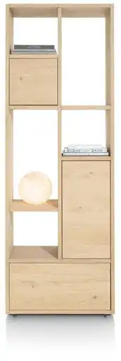 Xooon Lugana, Roomdivider 76 Cm - 2-Deuren + 1-Lade + 5-Niches - Natural aanbieding