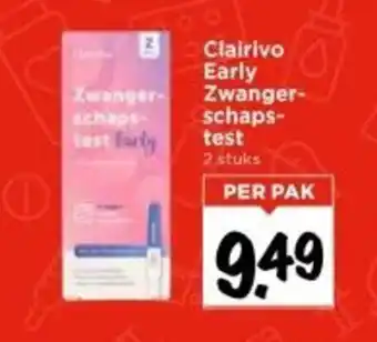 Vomar Voordeelmarkt Clairivo Early Zwanger schaps test aanbieding