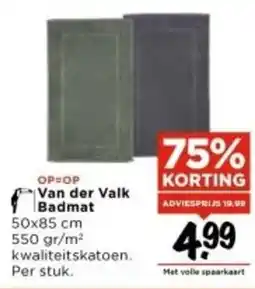 Vomar Voordeelmarkt Van der Valk Badmat aanbieding