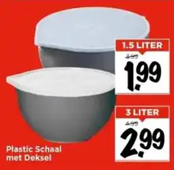 Vomar Voordeelmarkt Plastic Schaal met Deksel aanbieding