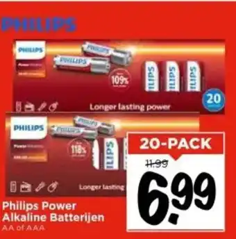 Vomar Voordeelmarkt Philips power alkaline batterijen aanbieding