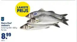 Makro Metro Chef zeebaars aanbieding