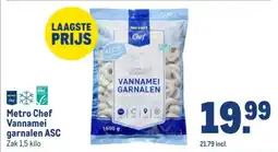 Makro Metro Chef Vannamei garnalen ASC aanbieding