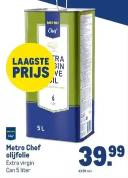 Makro Metro Chef olijfolie Extra virgin aanbieding