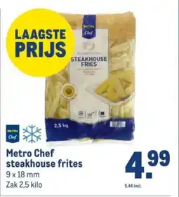 Makro Metro Chef steakhouse frites aanbieding