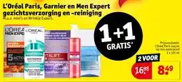 Kruidvat L'Oréal Paris, Garnier en Men Expert gezichtsverzorging en reiniging aanbieding