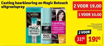 Kruidvat Casting haarkleuring en Magic Retouch uitgroeispray aanbieding