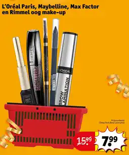 Kruidvat L'Oréal Paris, Maybelline, Max Factor en Rimmel oog make up aanbieding