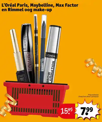 Kruidvat L'Oréal Paris, Maybelline, Max Factor en Rimmel oog make up aanbieding