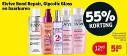 Kruidvat Elvive Bond Repair, Glycolic Gloss en haarkuren aanbieding