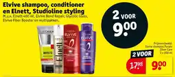 Kruidvat Elvive shampoo, conditioner en Elnett, Studioline styling aanbieding