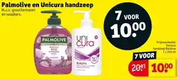 Kruidvat Palmolive en Unicura handzeep aanbieding