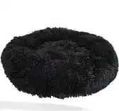 Bol.com RUFF - Donut hondenmand - Warm en zacht hondenkussen - Fluffy Hondenmand Donut - 60 cm - Zwart aanbieding