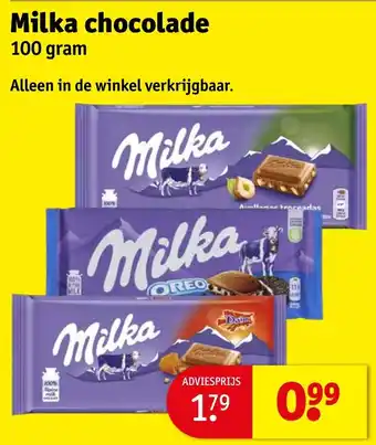 Kruidvat Milka chocolade aanbieding