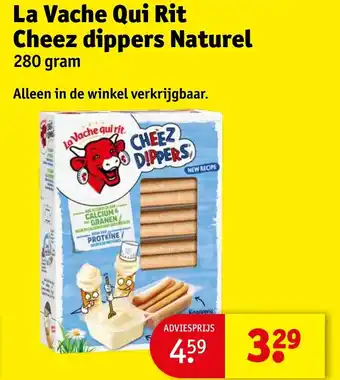 Kruidvat La Vache Qui Rit Cheez dippers Naturel aanbieding