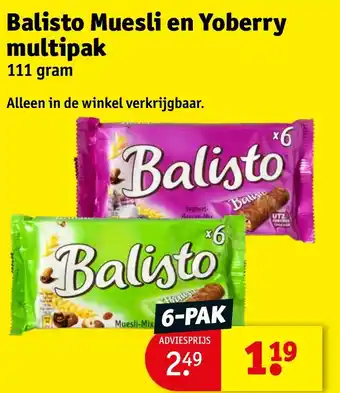 Kruidvat Balisto Muesli en Yoberry multipak aanbieding