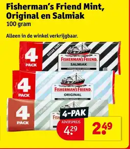 Kruidvat Fisherman's Friend Mint, Original en Salmiak aanbieding